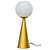 Abajur Peão Dourado Latão Vidro Opalino | PEA1AB01LT045 - Imagem 1