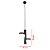 Pendente Side Preto (A)50cm Led Integrado | SID1PD01PT025 - Imagem 2