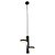Pendente Side Preto (A)50cm Led Integrado | SID1PD01PT025 - Imagem 1