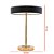 Abajur Mesa York Preto e Dourado (A)52cm | YOR1AB01PT052 - Imagem 2