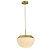 Pendente Hob Vidro Opalino Dourado (D)30cm (A)18cm | HOB2PD01OP030 - Imagem 1