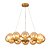 Pendente Blomma Vidro Ambar Dourado (D)65cm Bola G9 | BLO1PD01AB065 - Imagem 1