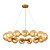 Pendente Blomma Vidro Ambar Dourado (D)80cm G9 Bola | BLO1PD01AB080 - Imagem 1