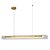 Pendente Macchiato Linear Vidro Martelado Dourado (C)120cm 20W 2700K | MAC1PD01TR120 - Imagem 1