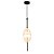 Pendente Mist Vidro Branco Preto (D)16cm (A)62cm 5W 3000K | MIS2PD01BR016 - Imagem 1