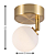 Plafon Dusso Latão Opalino 5W (D)9cm Led 2700K | DUS2PL01LT009 - Imagem 2
