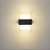 ARANDELA TRACTUS Quadrado Duplo PRETO (A)13CM 3000k 8w LED - Imagem 3
