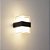 ARANDELA TRACTUS Quadrado Duplo PRETO (A)13CM 3000k 8w LED - Imagem 1