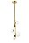 Pendente Jabo Bronze Vidro Opalino (A)60Cm I | JAB1PD01BO10 - Imagem 1