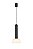Pendente Stamp Preto Vidro Branco LED 3000K | STA1PD01PT10 - Imagem 1