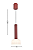 Pendente Stamp Vermelho Vidro Branco 7w 3000K | STA1PD01VM10 - Imagem 2
