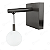 ARANDELA LED ESFERA ORBE GRAFITE 6W BIVOLT (A)20CM (C)16CM - Imagem 1