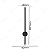 ARANDELA ONE WAY LUZ INDIRETA PRETO 20W 90CM ALUMÍNIO - Imagem 3