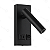 ARANDELA LEITURA 2W PRETA DIRECIONÁVEL USB TIPO-C 3000K - Imagem 1
