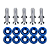 Parafuso Arruela Anodizada Universal Tunning M6 Kit 10 und - Imagem 1
