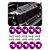 10 Und Parafuso Arruela Anodizada Roxo M6 Moto Carro - Imagem 2