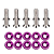 10 Und Parafuso Arruela Anodizada Roxo M6 Moto Carro - Imagem 6