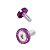 10 Und Parafuso Arruela Anodizada Roxo M6 Moto Carro - Imagem 9
