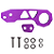 Gancho Engate Reboque Tow Hook tuning Universal Roxo Sport - Imagem 8