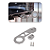 Gancho Engate Reboque Tow Hook tuning Universal Cinza Carro - Imagem 5