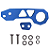 Tow Hook Engate Reboque Carro Camionete Universal Azul Top - Imagem 1