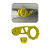 Gancho Engate Reboque Tow Hook Carro Camionete Amarelo Top - Imagem 1