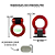 Gancho Engate Reboque Esportivo Tow Hook Vermelho Veicular M - Imagem 6