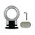 Gancho Engate Reboque Tow Hook Cinza JDM tuning Universal - Imagem 1