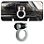 Gancho Engate Reboque Tow Hook Cinza JDM tuning Universal - Imagem 7