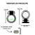 Gancho Engate Reboque Tow Hook Cinza JDM tuning Universal - Imagem 2