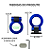 Tow Hook Engate Reboque Carro Camionete Universal Azul JDM - Imagem 5