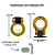 Gancho Engate Reboque Tow Hook Carro Camionete Amarelo JDM - Imagem 4