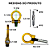 Engate Reboque Esportivo Tow Hook Modelo Europeu Amarelo Car - Imagem 5