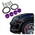 Kit Trava Para-choque Anilha Quick Release Rosa Estilo BR - Imagem 2