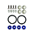 Kit Trava Para-choque Anilha Quick Release Azul Estilo BR - Imagem 8