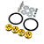 Kit Trava Para-choque Anilha Quick Release Amarelo Estilo BR - Imagem 4