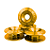 Kit Trava Para-choque Anilha Quick Release Amarelo Estilo BR - Imagem 2
