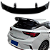 Spoiler traseiro Universal Preto Metálico Golf T-Cross Kicks - Imagem 4