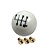 Bola Manopla De Cambio Universal Branco Honda Chevrolet Audi - Imagem 6