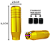 Manopla Câmbio Esportiva Metal Amarelo Universal Ajustável - Imagem 6