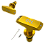Puxador Vareta Óleo Motor Tuning Universal Amarelo Metal - Imagem 1