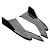 Saia Traseira Esportiva Carbon Look Golf Bmw 320 Audi Jetta - Imagem 10