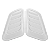 Scoop Tomada De Ar Esportivo Universal Capô Branco intake M - Imagem 2