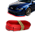 Aerofólio Spoiler frontal Carro Universal Ajustável Vermelho - Imagem 3