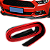 Saia Frontal Vermelho Preto Flexível Carro Flexível Lateral - Imagem 1