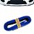 Saia frontal Universal Flexível PVC Preto com Azul ajustável - Imagem 10