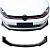 Spoiler Aerofólio Frontal Universal Preto BMW AMG Vw Audi Gm - Imagem 1
