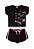 Conjunto Infantil Feminino Blusa Meia Malha e Shorts Moletom TileeSul - Imagem 2