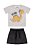 Conjunto Bebê Masculino Camisa Meia Malha Bermuda Saruel TileeSul - Imagem 5