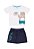 Conjunto Bebê Masculino Camisa Meia Malha Bermuda Moletom TileeSul - Imagem 5